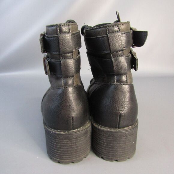 Born BOC Godfrey Boots Women's Size 9.5 Faux Leather Vegan Biker Combat - Picture 7 of 10